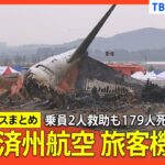 【韓国・済州航空 旅客機事故】国内すべての同型機を点検へ　韓国国交省 / 事故調査委員会 ブラックボックス回収 / 対応不十分”と不満訴える人も（関連ニュースまとめ）