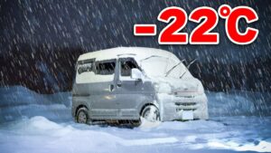 納車3時間後に極寒-22℃車中生活、断熱なし寒さを通り越して痛い | 中古100万円軽キャンピングカー