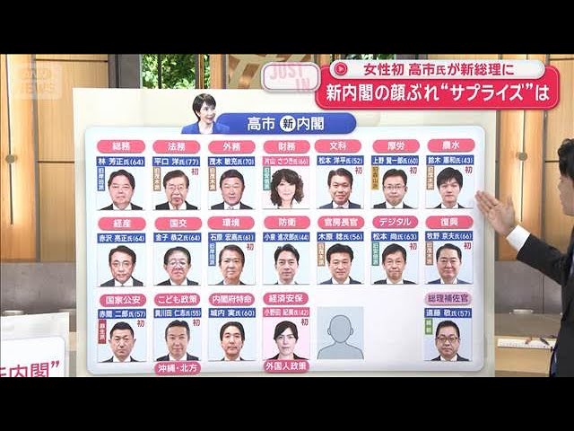 【解説】新内閣の顔ぶれ“サプライズ”は　女性初 高市氏が新総理に【スーパーJチャンネル】(2025年10月21日)